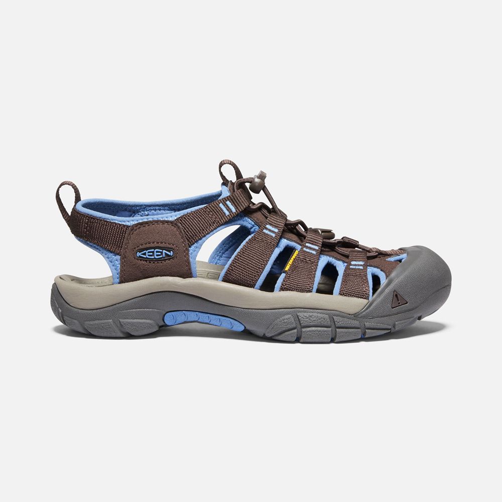 Keen Outdoor Sandalet Kadın Kahverengi/Mavi - Newport H2 - Türkiye NURY21435